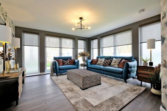 living room in one of the new flats in aberdeen west end