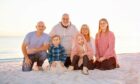 Pictured is dad Jeff Gould, brother Kaydn, grandpa Hugh Drysdale, Kyla, grandma Diane Drysdale and mum Laura Gould. Supplied by Hugh Drysdale