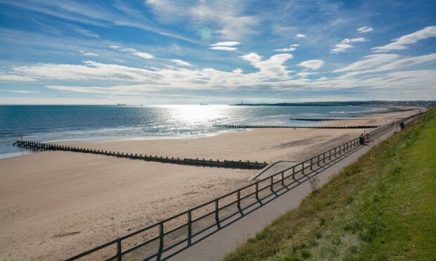 Aberdeen beach on a sunny day. Supplied by Malte.