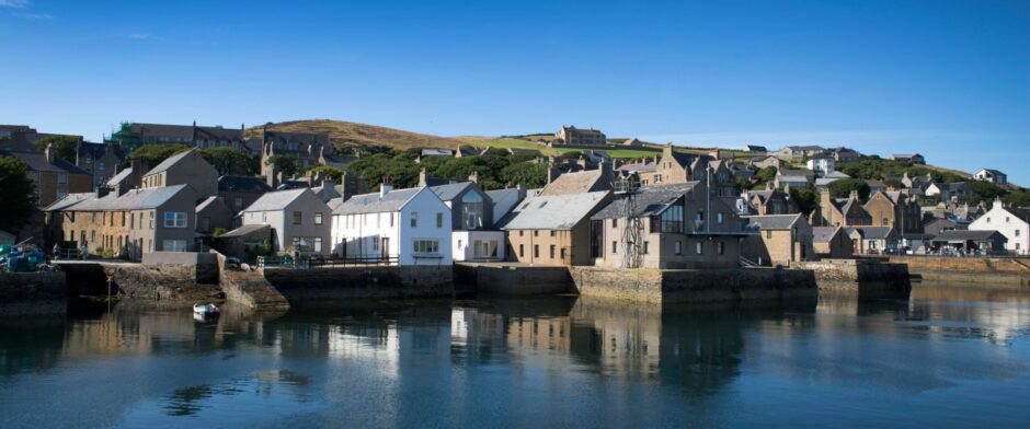 View of Stromness from the water.