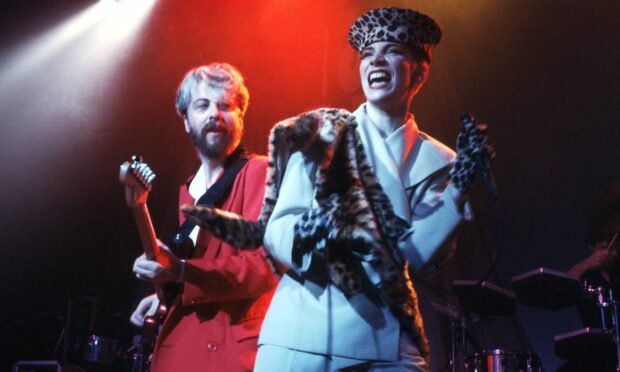 Annie Lennox and Dave Stewart will be inducted into the Rock & Roll Hall of Fame. Photo by Ian Dickson/Shutterstock