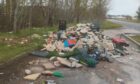A resident in Newmachar has noticed an increase in rubbish being dumped after a nearby recycling centre shut. Supplied by Ronald Miller.