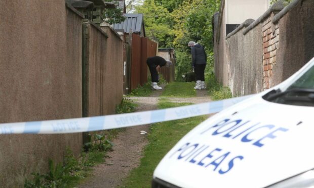 Police work in the Crown area of Inverness. Picture supplied by Andrew Smith.