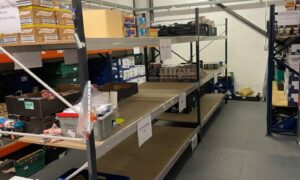 Shelves have been left bare in foodbanks following the increasing demand for food parcels. Supplied by Aberdeen Cyrenians.