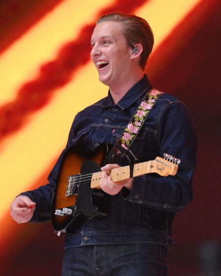 George Ezra performing on stage at Capital's Summertime Ball 2022.