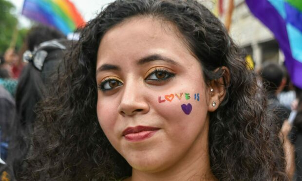 Mandatory Credit: Photo by Debarchan Chatterjee/NurPhoto/Shutterstock (12991766g)
A participant poses for the camera during pride parade in Kolkata , India , on 19 June 2022 .Various social organizations held a pride rally in support of LGBTQ community , on the occasion of pride month in Kolkata .
Pride Parade In Kolkata, India - 19 Jun 2022