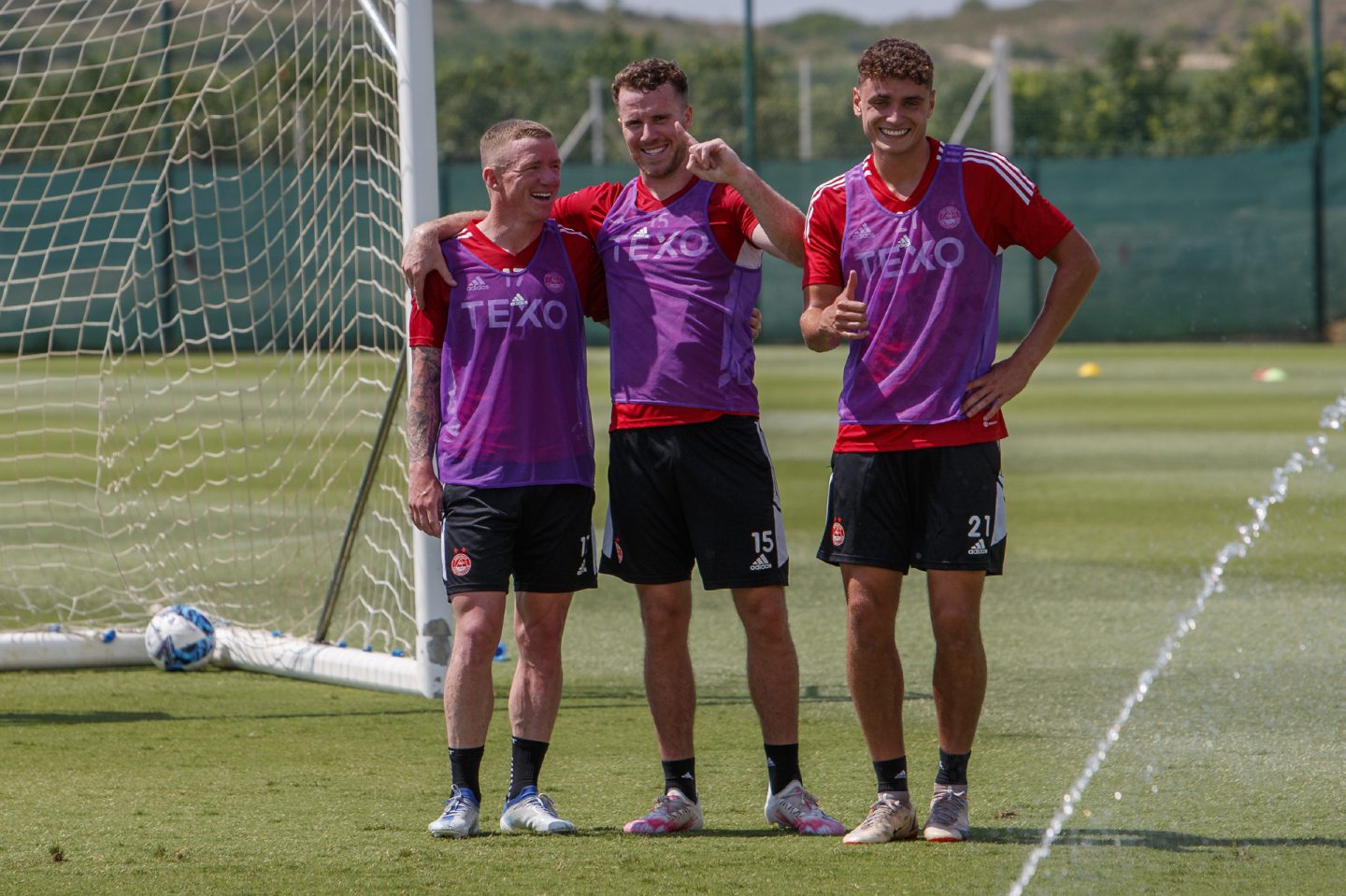 Johnny Hayes, Marley Watkins and Dante Polvara train in Spain.