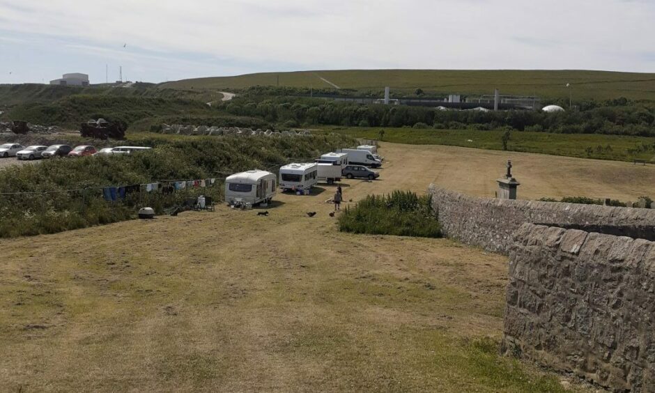 The Travellers are still at St Fittick's Park.