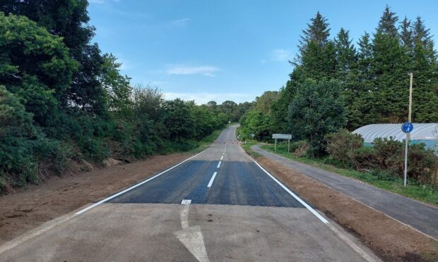 The section of the A96 near Lhanbryde will be reopened on Saturday. Supplied by Scottish Water.