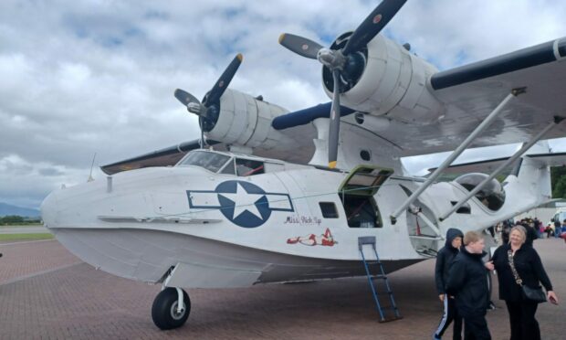Catalina Miss Pick Up was one of the stars of the show at Oban Airport's open day. Picture by Louise Glen.