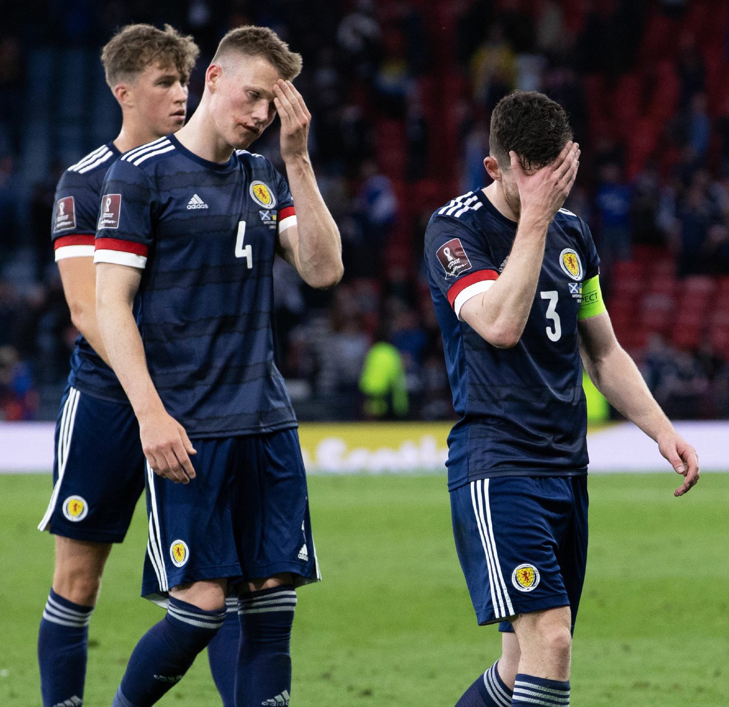 Scotland players disappointed after losing to Ukraine