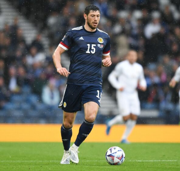 Scotland player Scott McKenna in action against Armenia.