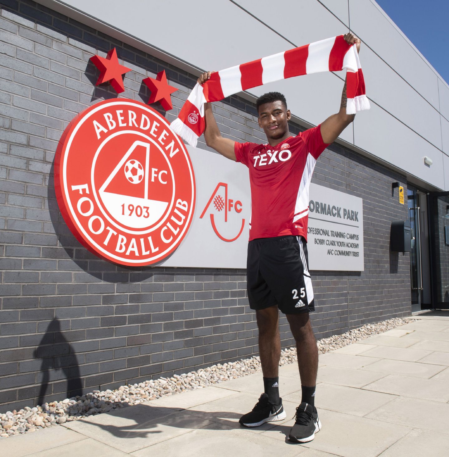 Jayden Richardson at the club's Cormack Park training facility.