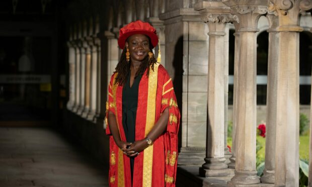 Yekemi Otaru is installed as Chancellor of University of the West of Scotland at Paisley Abbey. Photo by Alan Harvey / SNS Group
