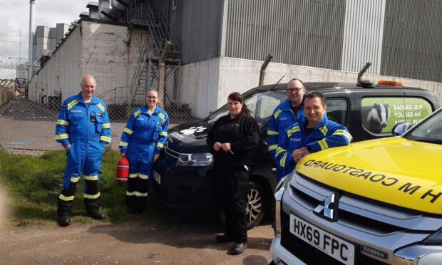 The rescue team in Burghead. Photo: Scottish SPCA