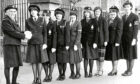 1982 - Eight members of the Aberdeen Division Girls’ Brigade received either Duke of Edinburgh or Queen’s Awards, handed over by president Margaret Donald, left. The eight were, from left, Patricia Eddie, Adele Park, Alison Gray, Margaret McIntosh, Helen Shiach, Irene Stewart, Jacqueline Christie and Gail Brechin.