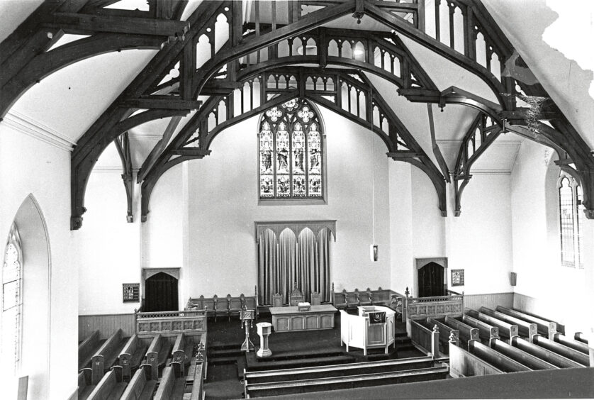 The interior of Mannofield Church, which was redecorated in the 1960s.