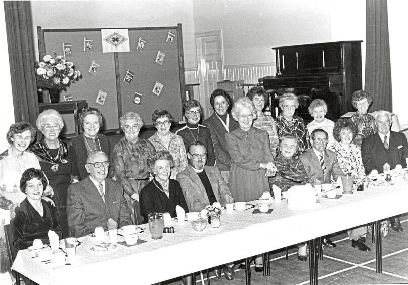 Mannofield Church Woman's Guild celebrate their 75th anniversary in 1982. Aberdeen