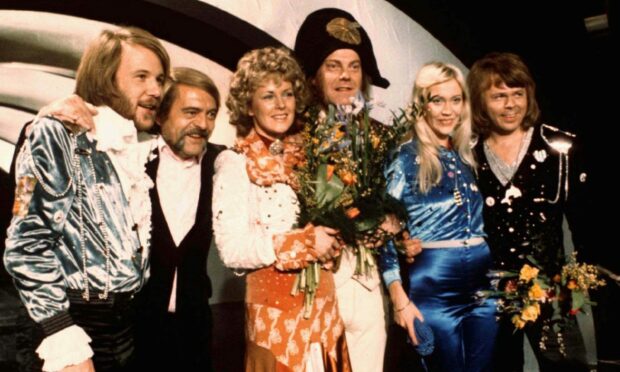 Could Aberdeen soon be playing host to famous moments such as this, when ABBA won the Eurovision Song Contest? Photo by AP/Shutterstock