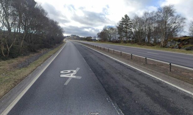 The incident happened on the A9 near Daviot. Supplied by Google Maps.