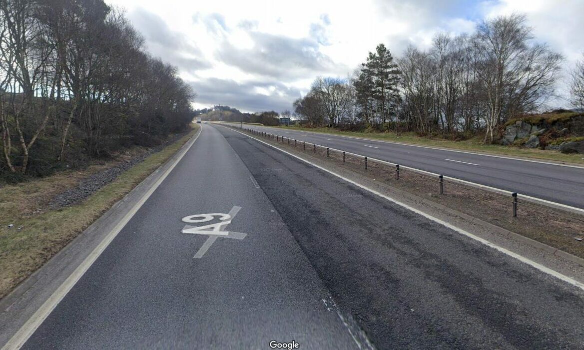 The A9 roadworks will take place sout of the village Daviot. Supplied by Google.