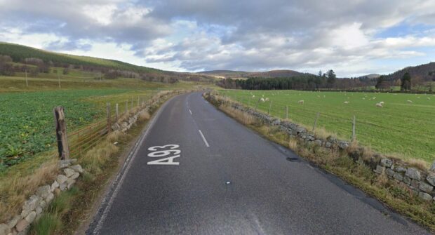 Police were called to the scene of a crash four miles west of Crathie on the A93.