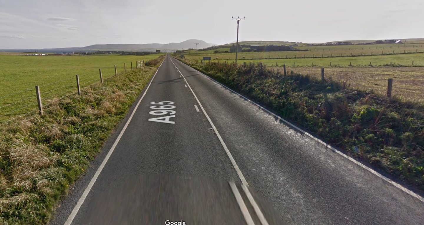 Kirkwall to Stromness road closed in Orkney after twovehicle crash