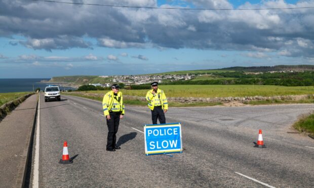 A section of the A98 has been closed. Picture by Jasperimage