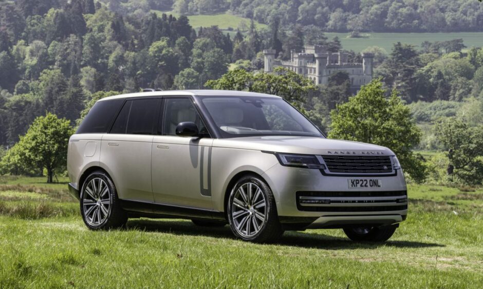 The latest model of Range Rover.