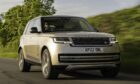 The latest model of Range Rover on a road