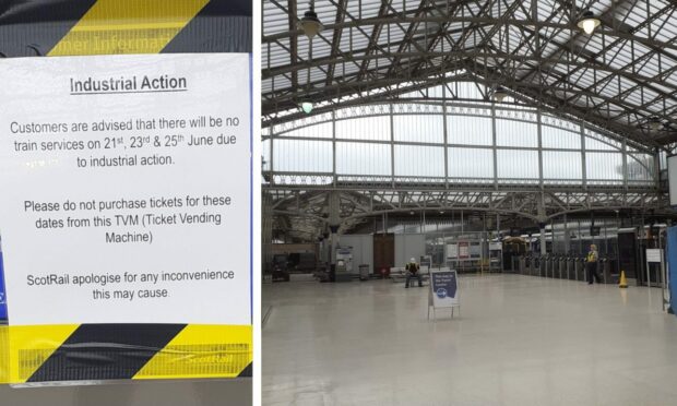 Aberdeen railway station was deserted this morning. Picture by Chris Cromar/DC Thomson