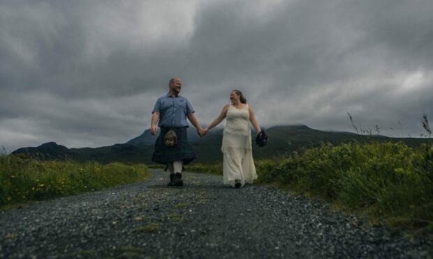 Amanda and Paul were still able to get married the next day after the people of Skye offered to help. Supplied by Love Skye Photography/ Rosie Woodhouse.