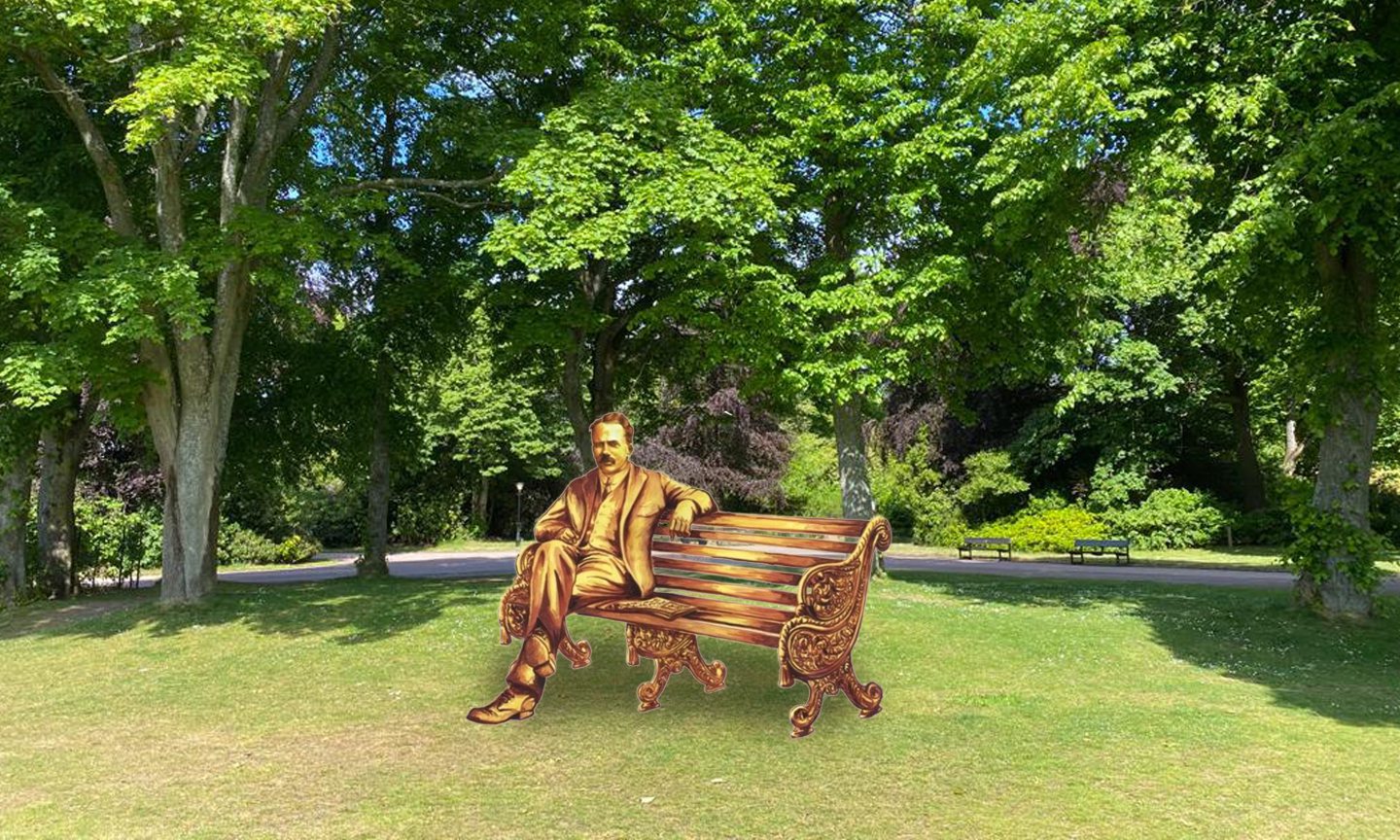 An artistic impression of the JJR Macleod statue planned for Duthie Park, in place in the preferred location being put to councillors on Tuesday. Picture by Mhorvan Park/DCT Media and Aberdeen City Council.