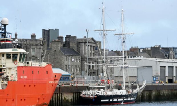 TS Royalist arrived in Aberdeen Harbour this morning. Picture by Chris Sumner