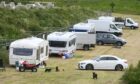 The travellers at St Fittick's Park, Torry on Monday. Picture by Chris Sumner DCT/Media.