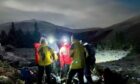 Cairngorm Mountain rescue team battled arduous conditions in the Cairngorms on Saturday to locate a number of missing walkers. Image: Cairngorm Mountain rescue team