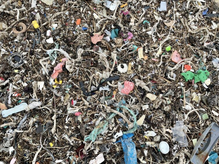 Rubbish at Cairnbulg Beach. 