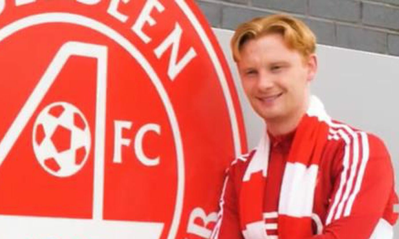 Aberdeen loan signing Liam Scales pictured at the club's Cormack Park.