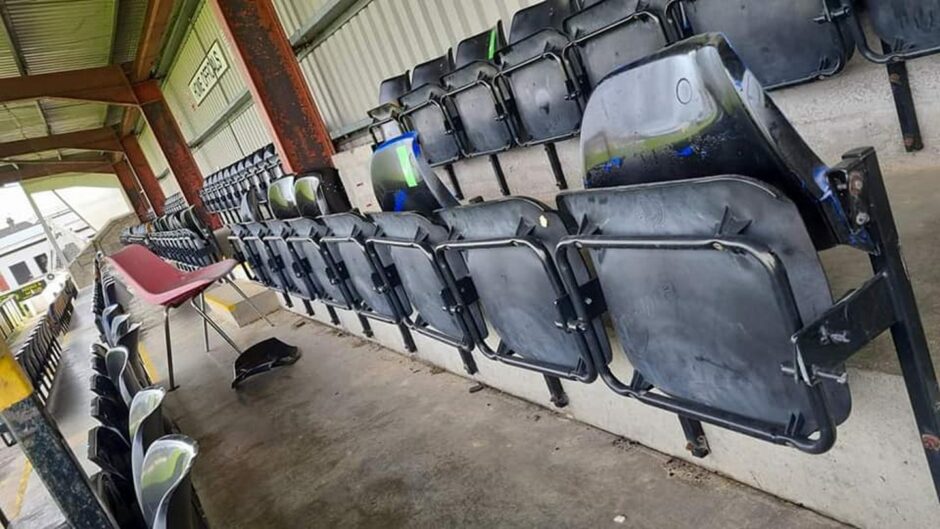 Club officials area now being forced to close off two prefabricated rows of seating - reducing their capacity by 16 - ahead of their game this weekend.