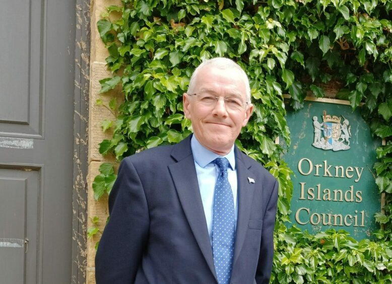 Chair of Orkney Council's Road Safety Forum, councillor David Dawson.