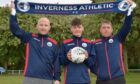 From left: Graham Linton, Reece Shaw and Chris Hunter, who will coach Inverness Athletic next season in the Under-18 Highland League.