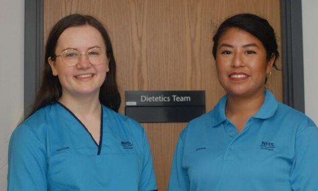 Community dieticians Ellen Patteron and Fabiola Solano.