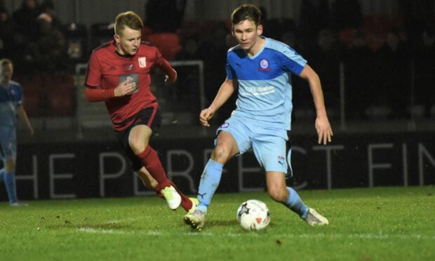 Liam Strachan, right, has returned for a second spell with Turriff United