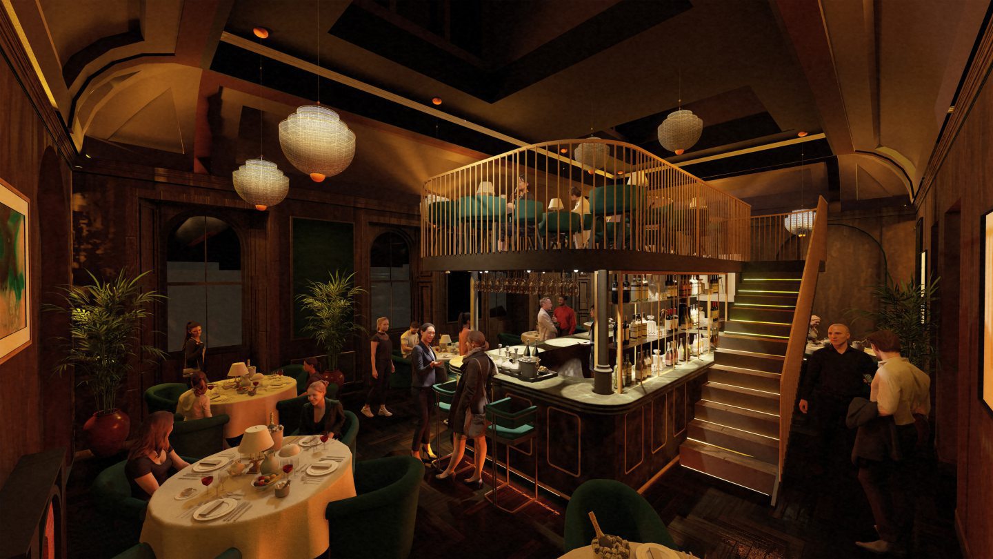 What the refurbishment of the Elgin Club could look like inside.