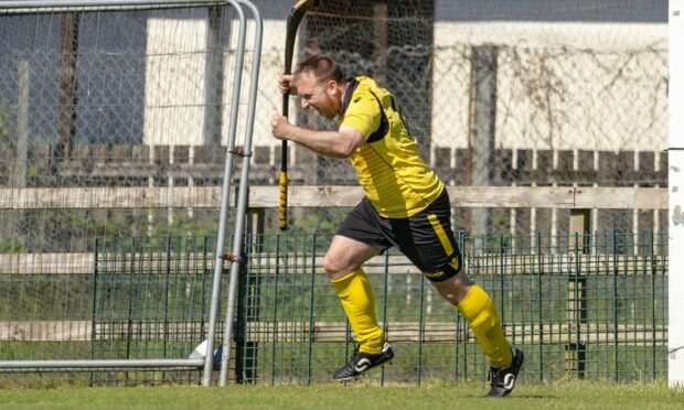 Fort's Bryan Simpson gets the first of his brace against GMA.