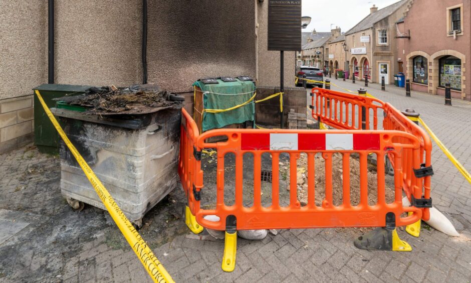 Elgin bin fire