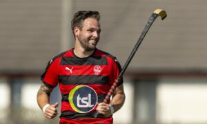 Oban Camanachd's Daniel Cameron. Image: Neil G Paterson.