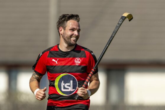 Oban Camanachd's Daniel Cameron. Image: Neil G Paterson.