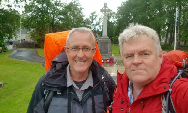 David Wightman and Colin Marshall before setting off at Kingussie on Thursday morning.