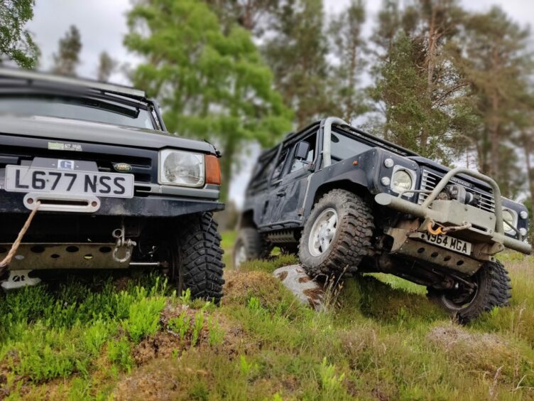 Two Land Rovers